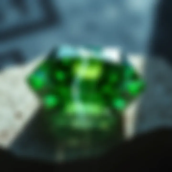 Magnificent The Intricacies of Green Crystal with White Lines