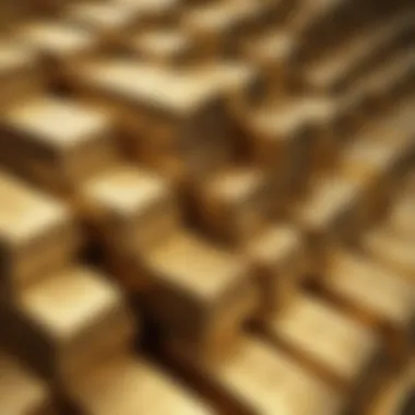 Gold bars stacked, representing wealth and investment potential.