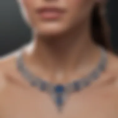 Before and after comparison of cleaned necklace