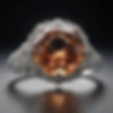 Close-up of sparkling diamond ring