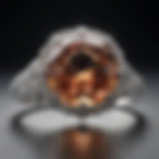 Close-up of sparkling diamond ring