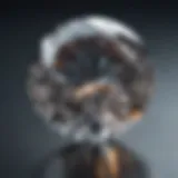 Close-up of a sparkling diamond showcasing its clarity and brilliance