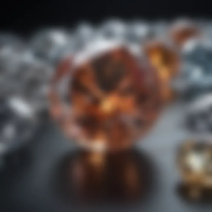 A selection of ethically sourced diamonds displayed elegantly