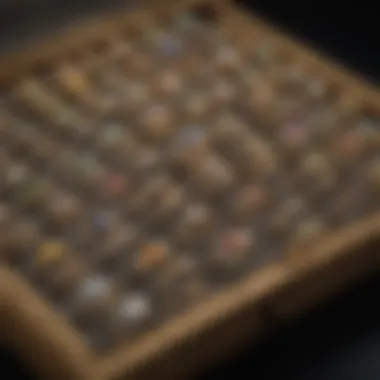 Elegant display of assorted gold karat rings in a jewelry box