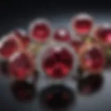 Exquisite display of authentic rubies showcasing their vibrant colors and clarity.