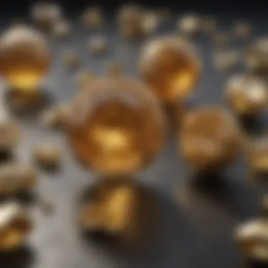Different gold purity samples displayed elegantly