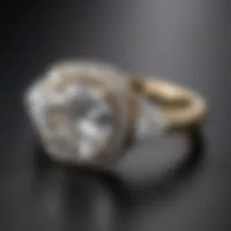 Elegant AAA Cubic Zirconia Ring on Velvet Background