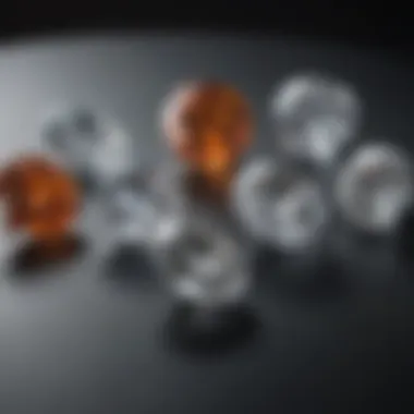Aesthetic appeal of different carat weights displayed in a decorative setting