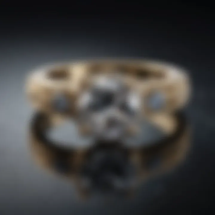 Engagement ring with a price tag reflecting affordability