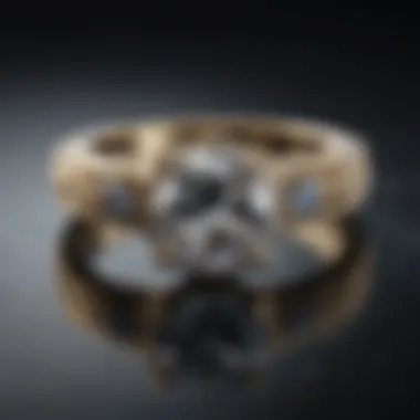Price Reflection Engagement ring with a price tag reflecting affordability