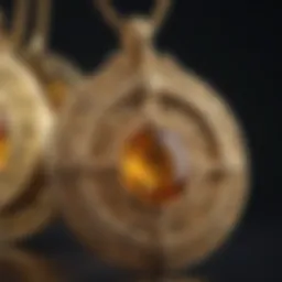 Intricate yellow gold pendant showcasing exquisite craftsmanship