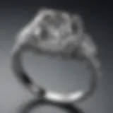 Stunning cushion cut diamond ring on elegant display