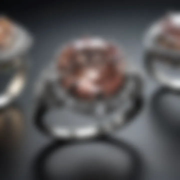 An array of cruelty-free diamond alternatives, highlighting their unique beauty and appeal