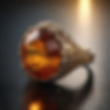 Amber Ring Reflecting Warmth of Sunset