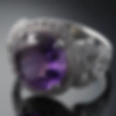 Beautiful amethyst and silver ring