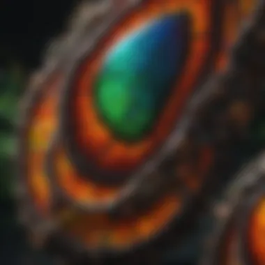 The Vibrant Colors of Ammolite Ammolite stone showcasing iridescent colors