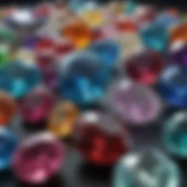 Diverse Gemstones An array of colorful gemstones highlighting their unique features and qualities.