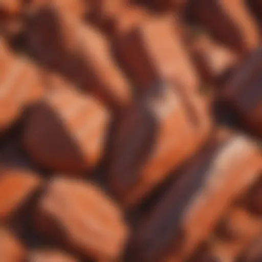 Vibrant red rock formations showcasing unique geological patterns