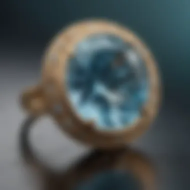 Aquamarine Gemstone Radiating Elegance in Bezel Setting