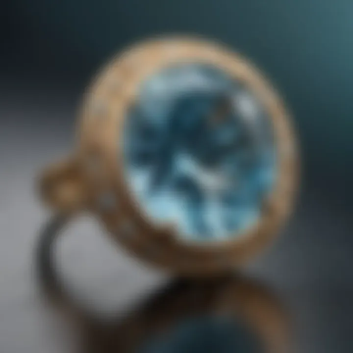 Aquamarine Gemstone Radiating Elegance in Bezel Setting