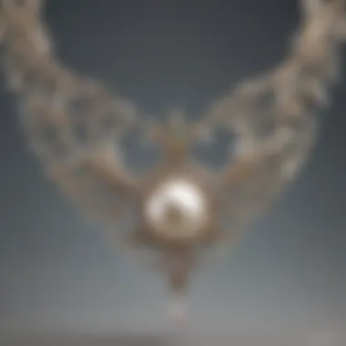 Art Nouveau Pearl Necklace - Organic Elegance Stunning Art Nouveau Pearl Necklace with Organic Flowing Lines