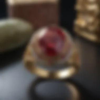 Artisan crafting a ruby gemstone ring