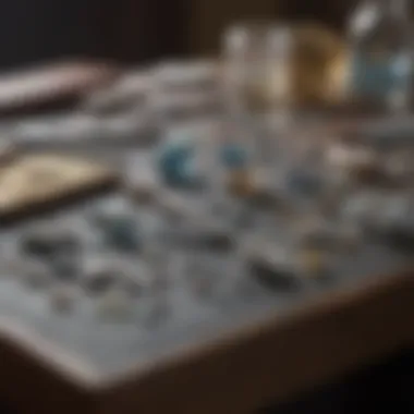 Array of Tools for Authenticating Diamonds Different types of diamond testing tools arranged on a table