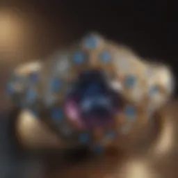 Intricate basket style ring showcasing a brilliant gemstone