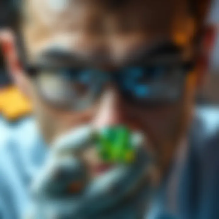 Expert analyzing gemstones with advanced tools