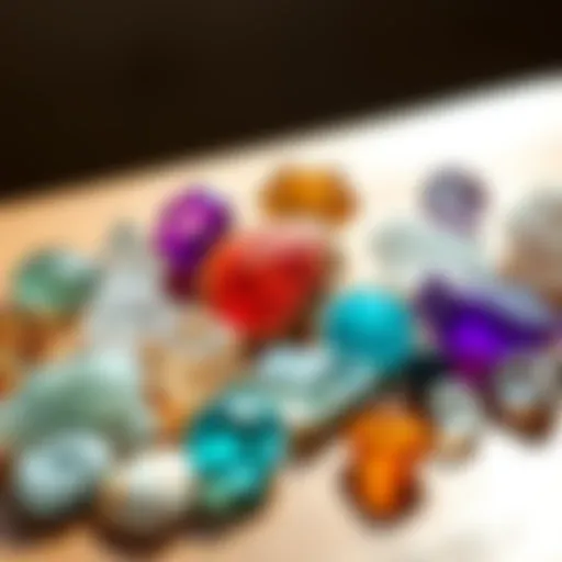 A beautiful array of birth crystals representing each month