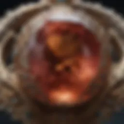 A majestic gemstone with intricate patterns