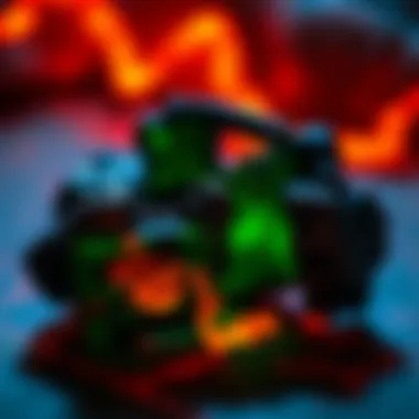 Art and Black Light Rocks Artistic representation using black light rocks