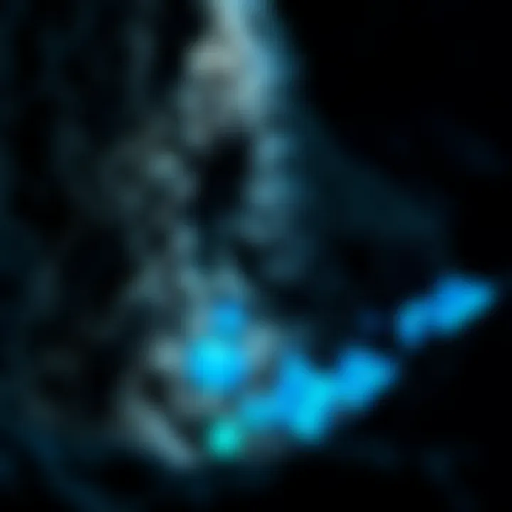 Natural Habitat of Black Light Rocks Geological formation showcasing black light rocks