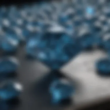 Blue Diamond Amongst Other Gemstones