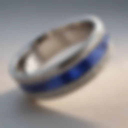 Sophistication and Elegance Blue Nile Brushed Inlay Wedding Ring