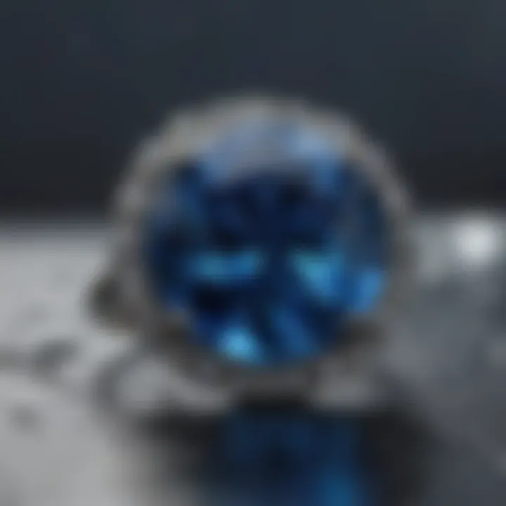 Blue Nile Tungsten Gemstone in Natural Setting