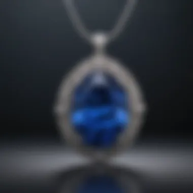 Exquisite Blue Nile Tungsten Pendant Reflecting Light