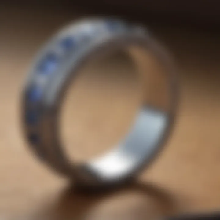 Blue Nile Tungsten Ring with Intricate Detailing