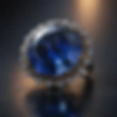 Captivating Blue Sapphire Gemstone Blue Sapphire Gemstone Close-Up