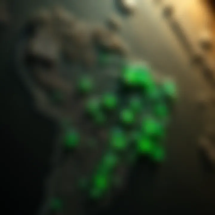 A geological map highlighting emerald mining regions in Brazil