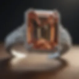 Exquisite Diamond Engagement Ring with Emerald Cut Diamond