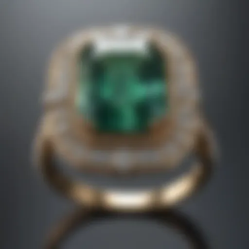 Exquisite craftsmanship of a 2.5 carat emerald cut diamond ring