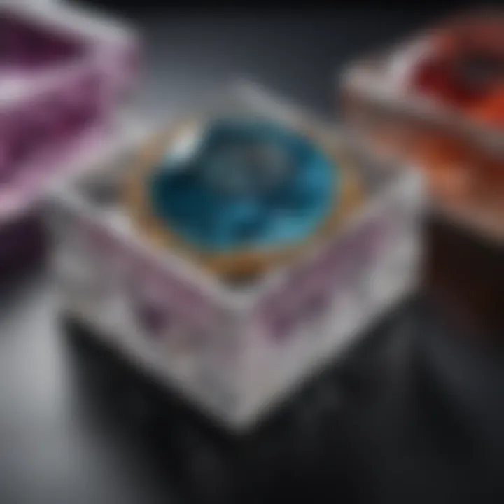 Radiant Gemstone Collection in a Crystal Box