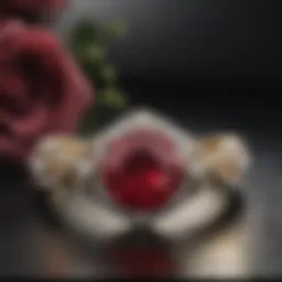 Exquisite Ruby and Diamond Engagement Ring