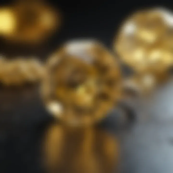 Yellow Synthetic Diamond in Jewelry Setting