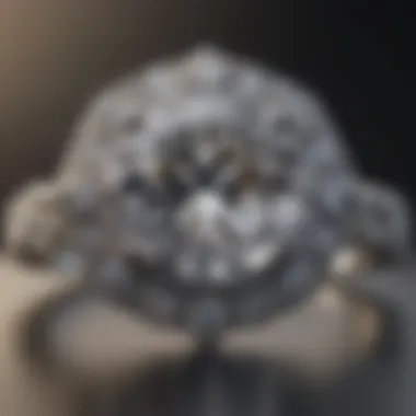 Exquisite Diamond High Mount Engagement Ring