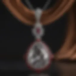 Exquisite Diamond Pendant on Velvet Background