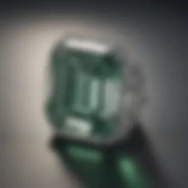 Historical representation of emerald cut diamond usage in vintage jewelry