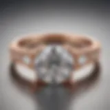 Exquisite 2 Carat Man-Made Diamond Ring in Rose Gold