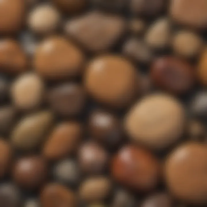 A detailed diagram illustrating the physical properties of various brown stones for identification purposes